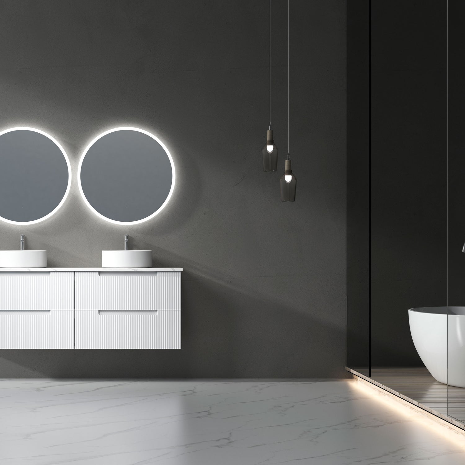 VERONA MARKII Wall Hung Vanity Matte White (All Sizes)