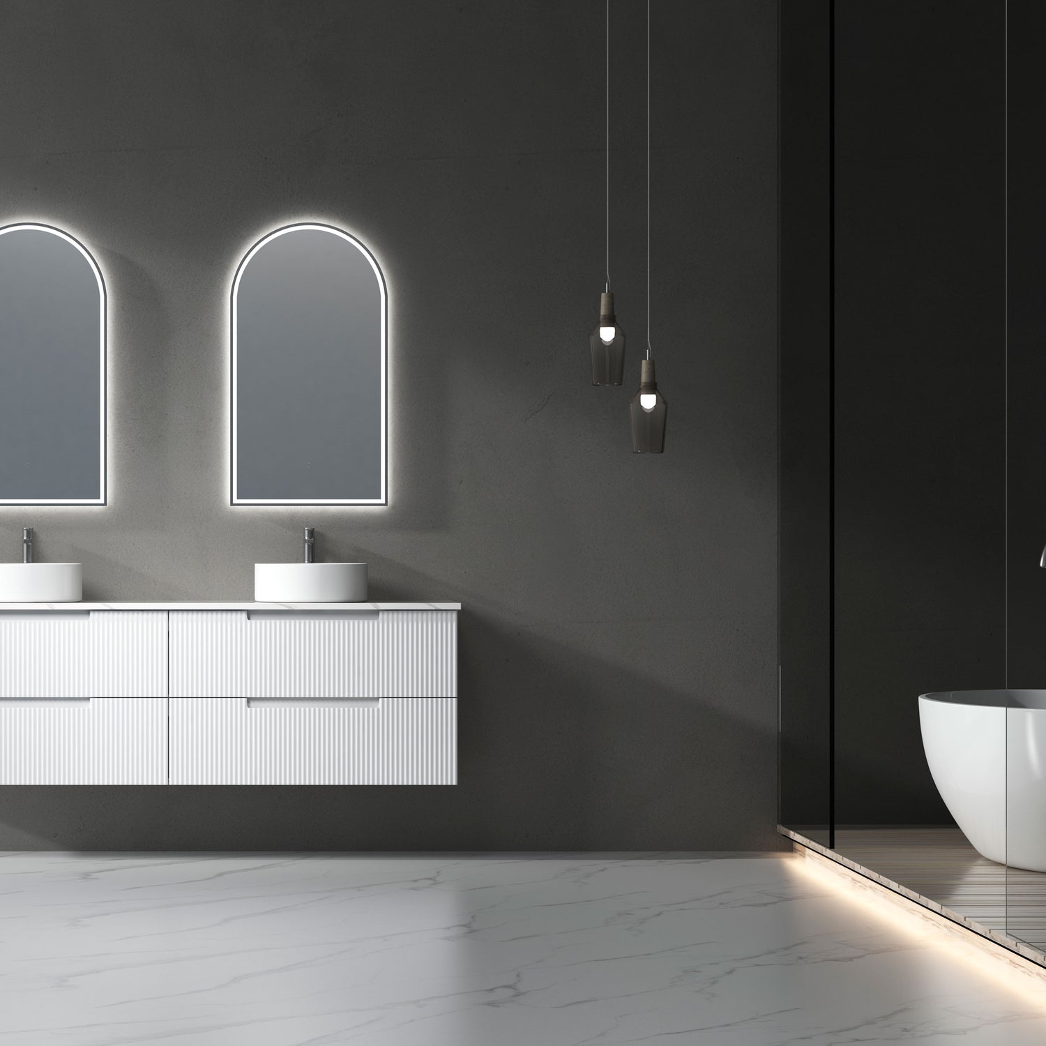 VERONA MARKII Wall Hung Vanity Matte White (All Sizes)