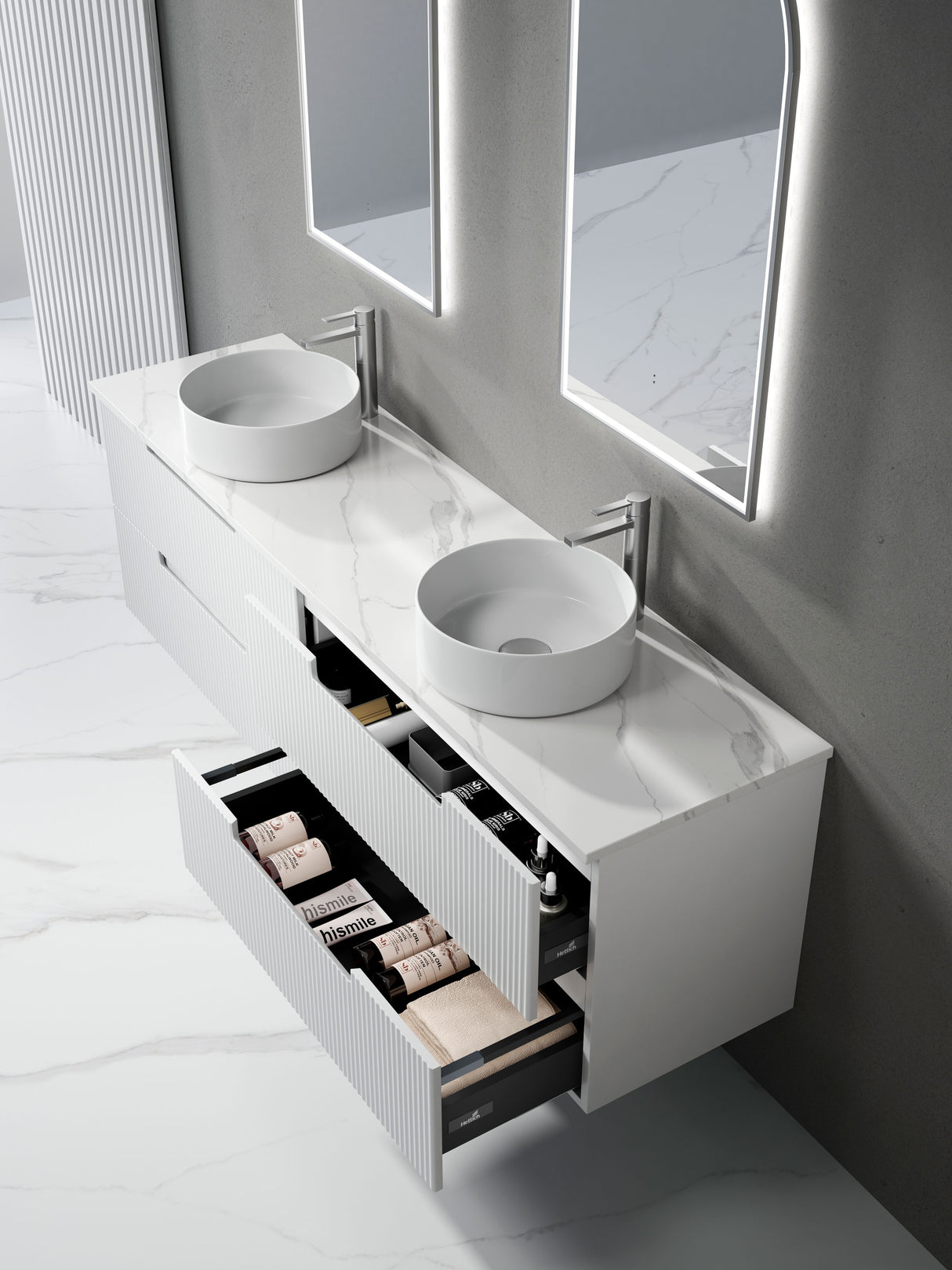 VERONA MARKII Wall Hung Vanity Matte White (All Sizes)