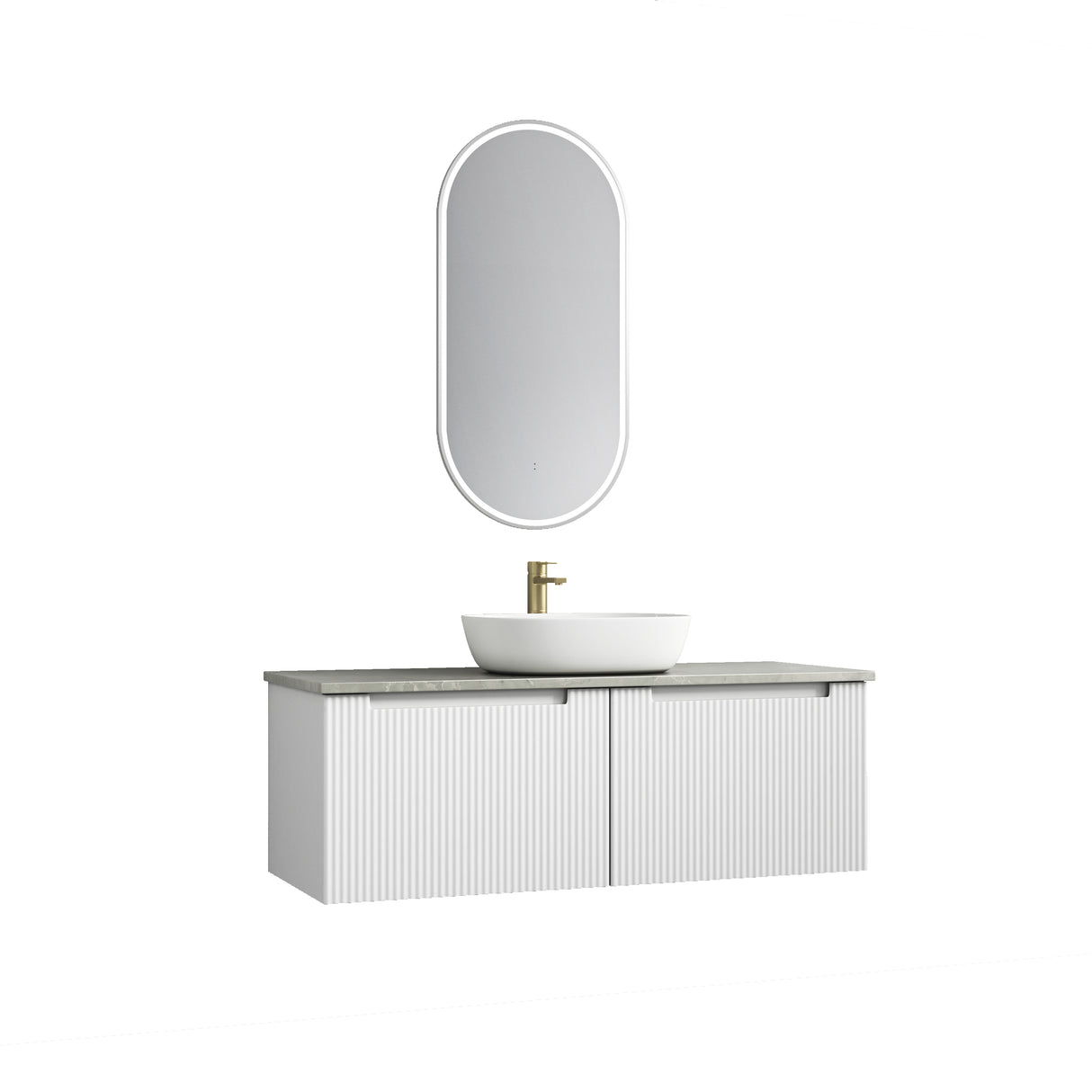 PERLA Mark II Wall Hung Vanity Matte White (All Sizes)