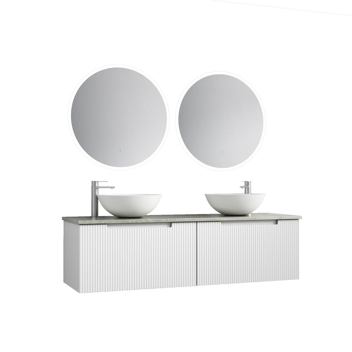 PERLA Mark II Wall Hung Vanity Matte White (All Sizes)
