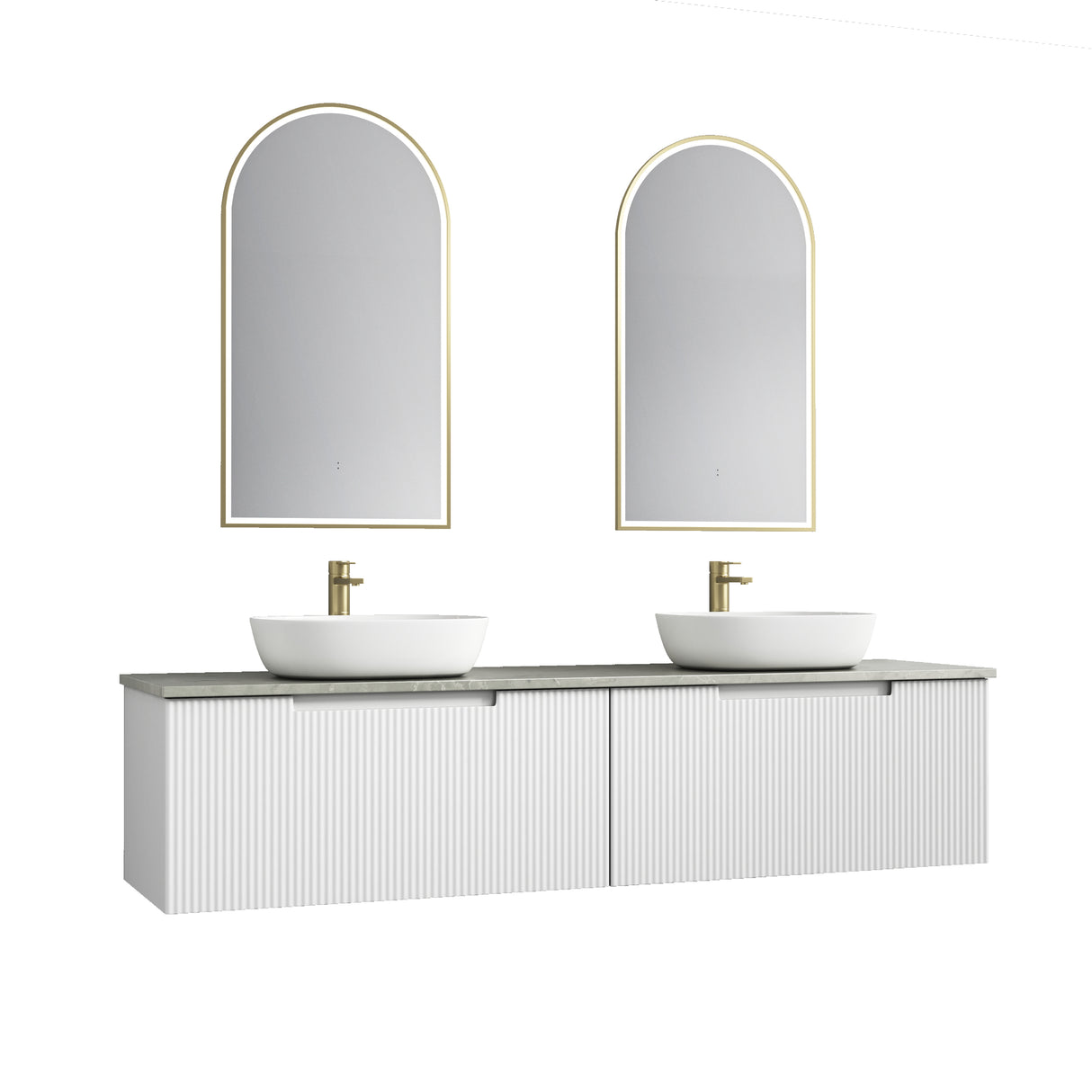 PERLA Mark II Wall Hung Vanity Matte White (All Sizes)