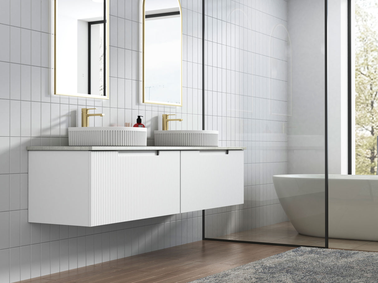 PERLA Mark II Wall Hung Vanity Matte White (All Sizes)