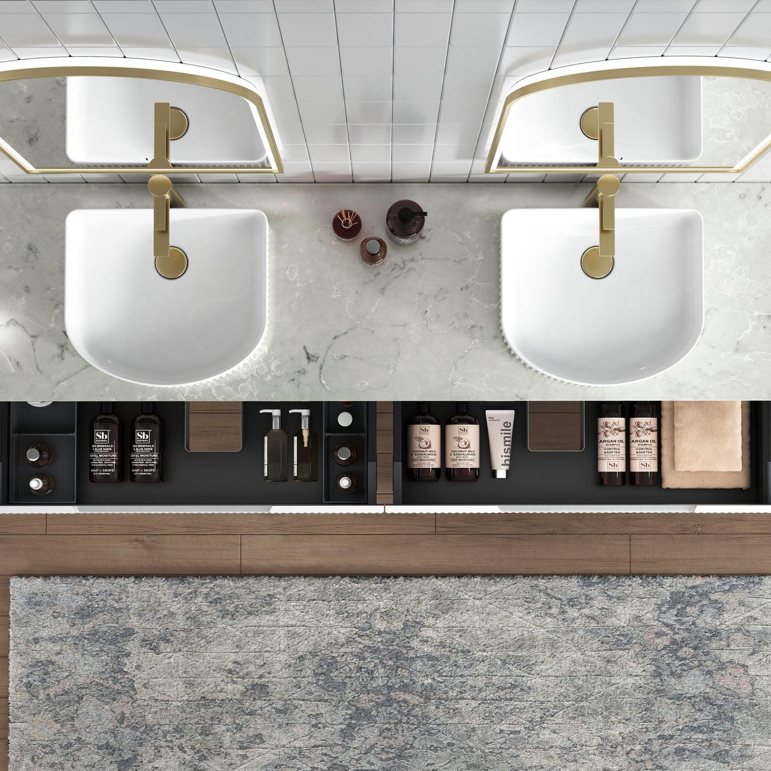 PERLA Mark II Wall Hung Vanity Matte White (All Sizes)