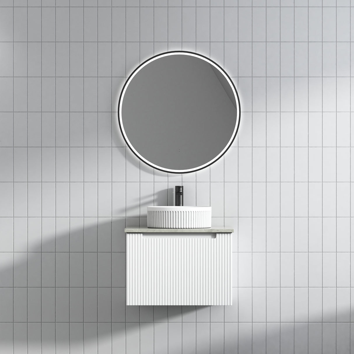 PERLA Mark II Wall Hung Vanity Matte White (All Sizes)