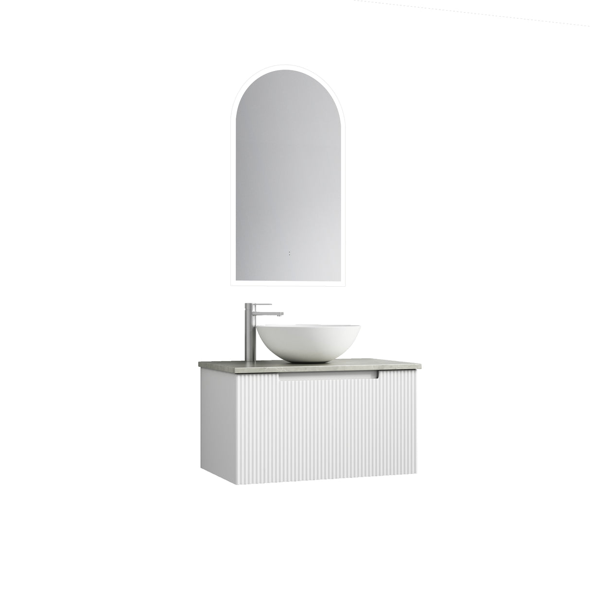 PERLA Mark II Wall Hung Vanity Matte White (All Sizes)
