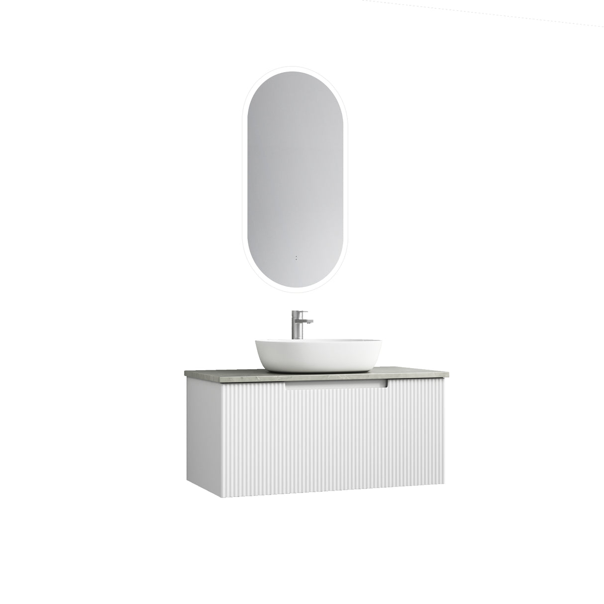 PERLA Mark II Wall Hung Vanity Matte White (All Sizes)