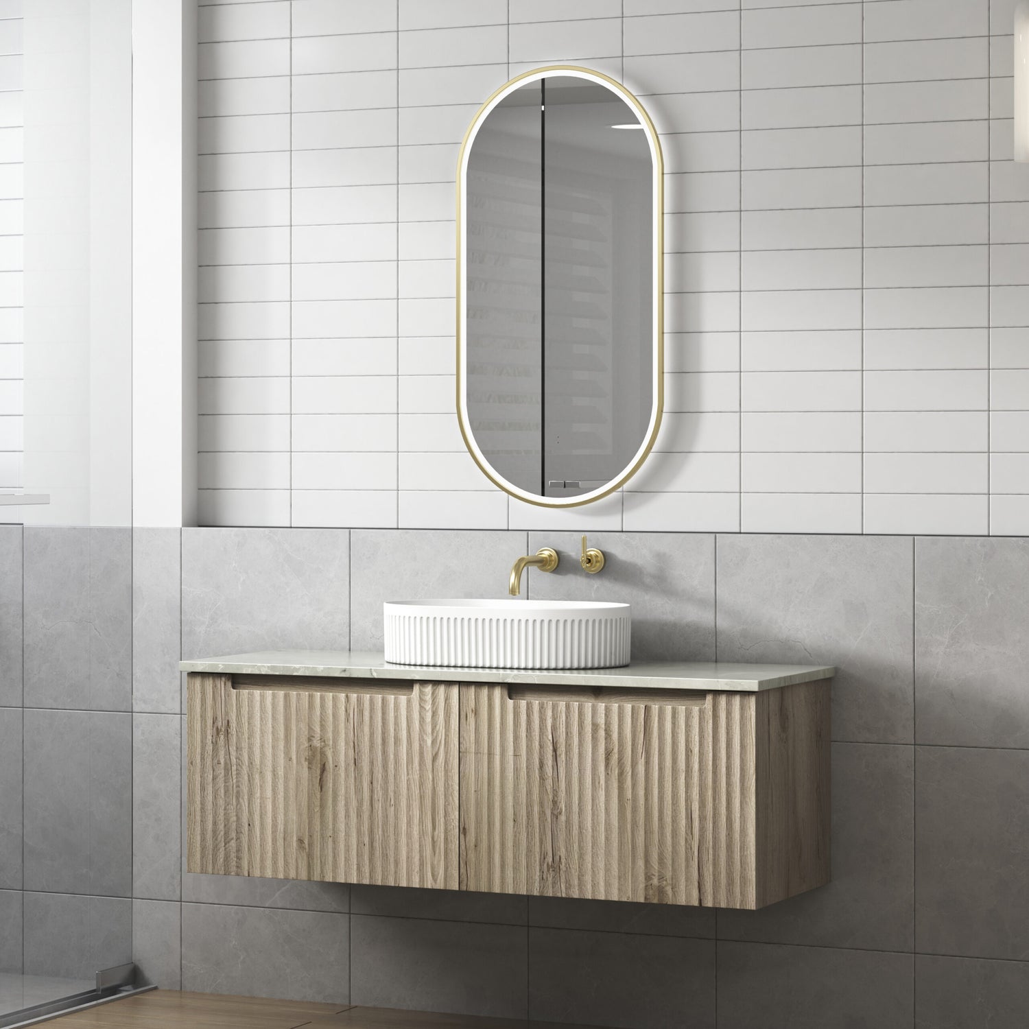 CALDER Wall Hung Vanity Tuscana Oak (All Sizes)