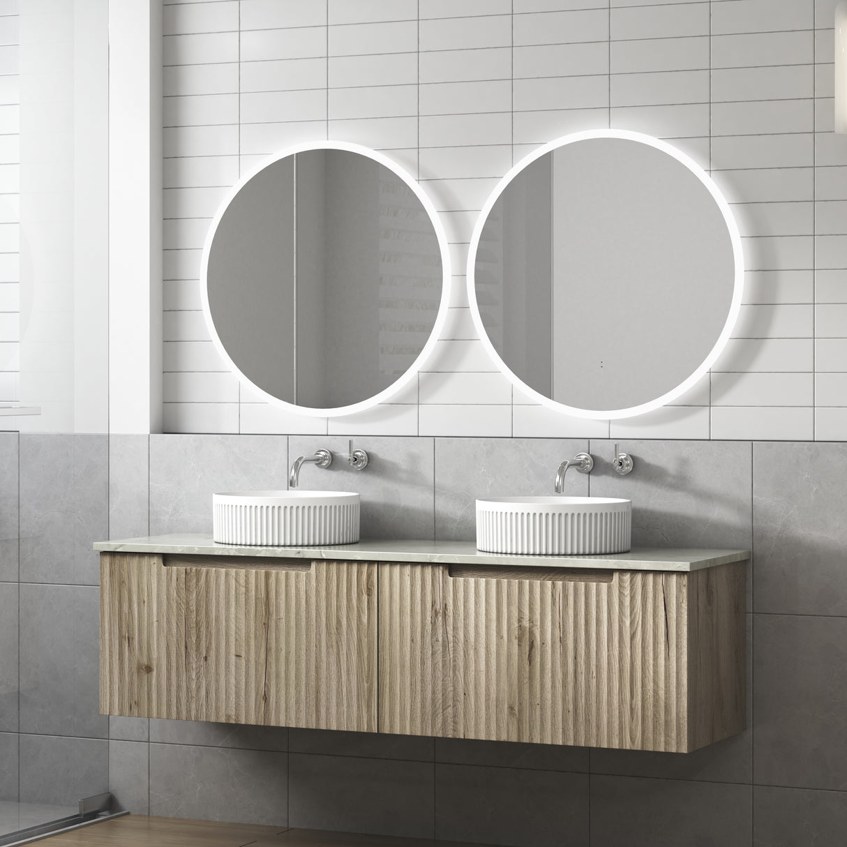 CALDER Wall Hung Vanity Tuscana Oak (All Sizes)