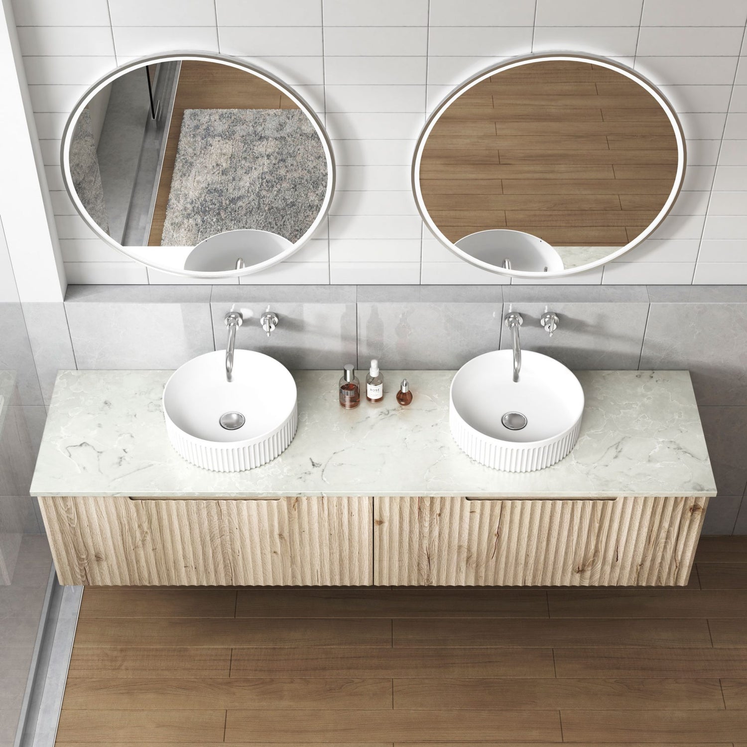 CALDER Wall Hung Vanity Tuscana Oak (All Sizes)