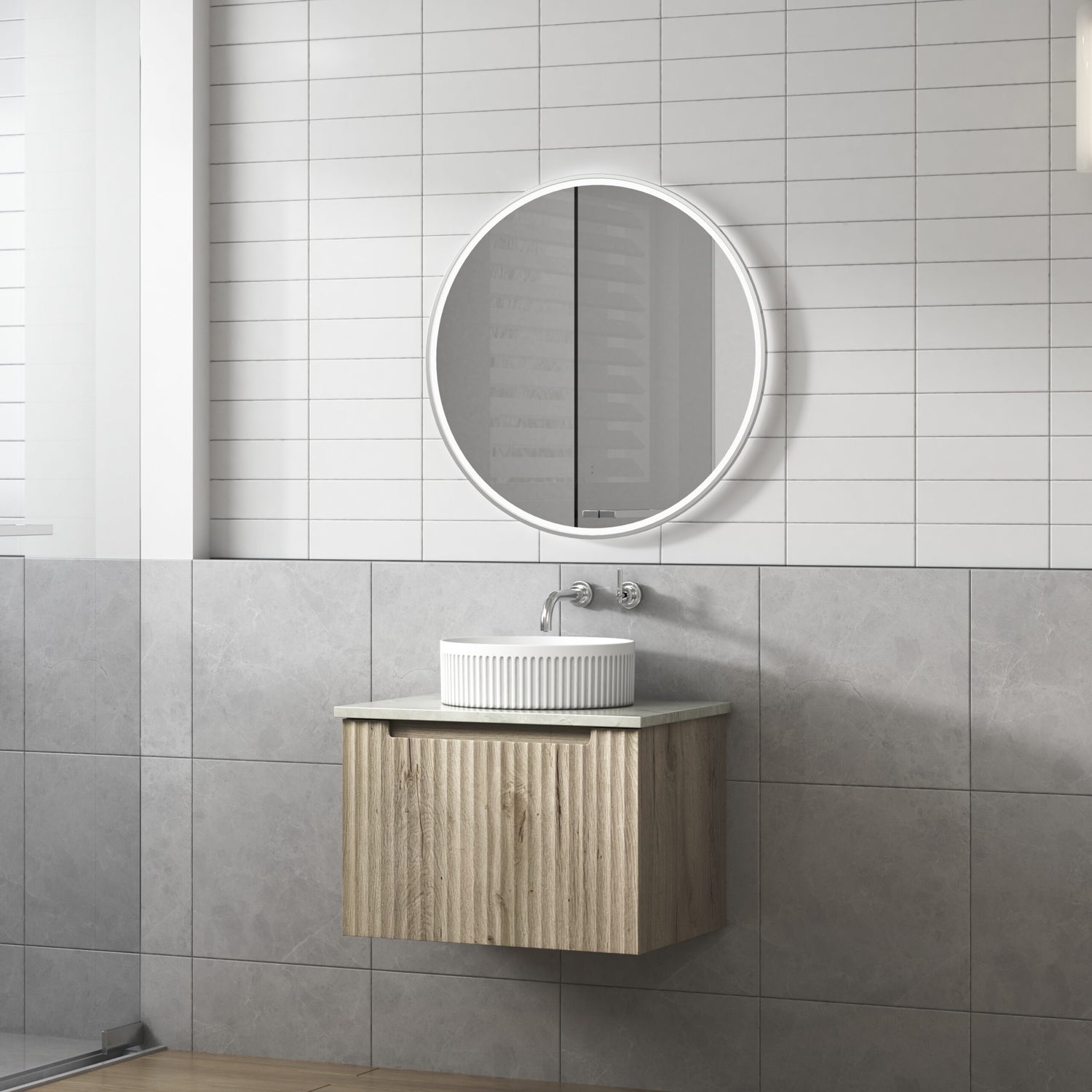 CALDER Wall Hung Vanity Tuscana Oak (All Sizes)