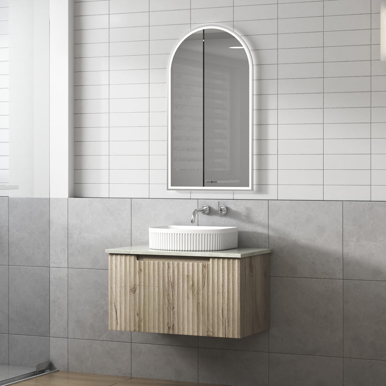 CALDER Wall Hung Vanity Tuscana Oak (All Sizes)