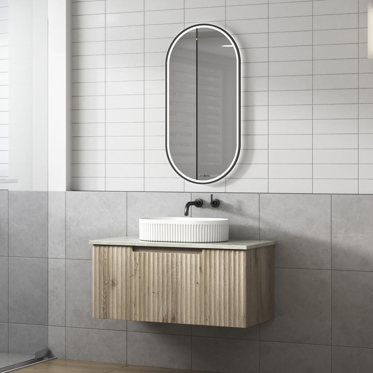 CALDER Wall Hung Vanity Tuscana Oak (All Sizes)
