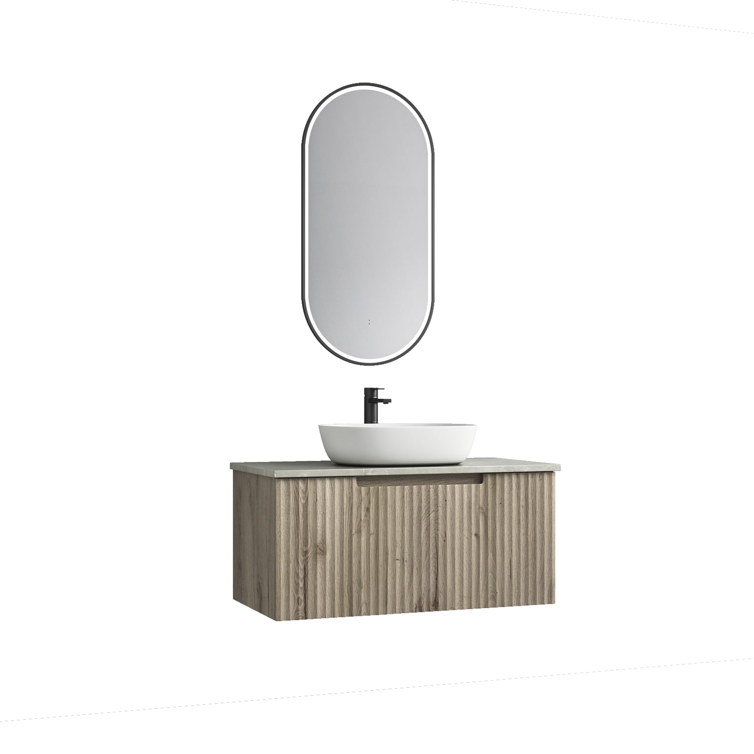 CALDER Wall Hung Vanity Tuscana Oak (All Sizes)