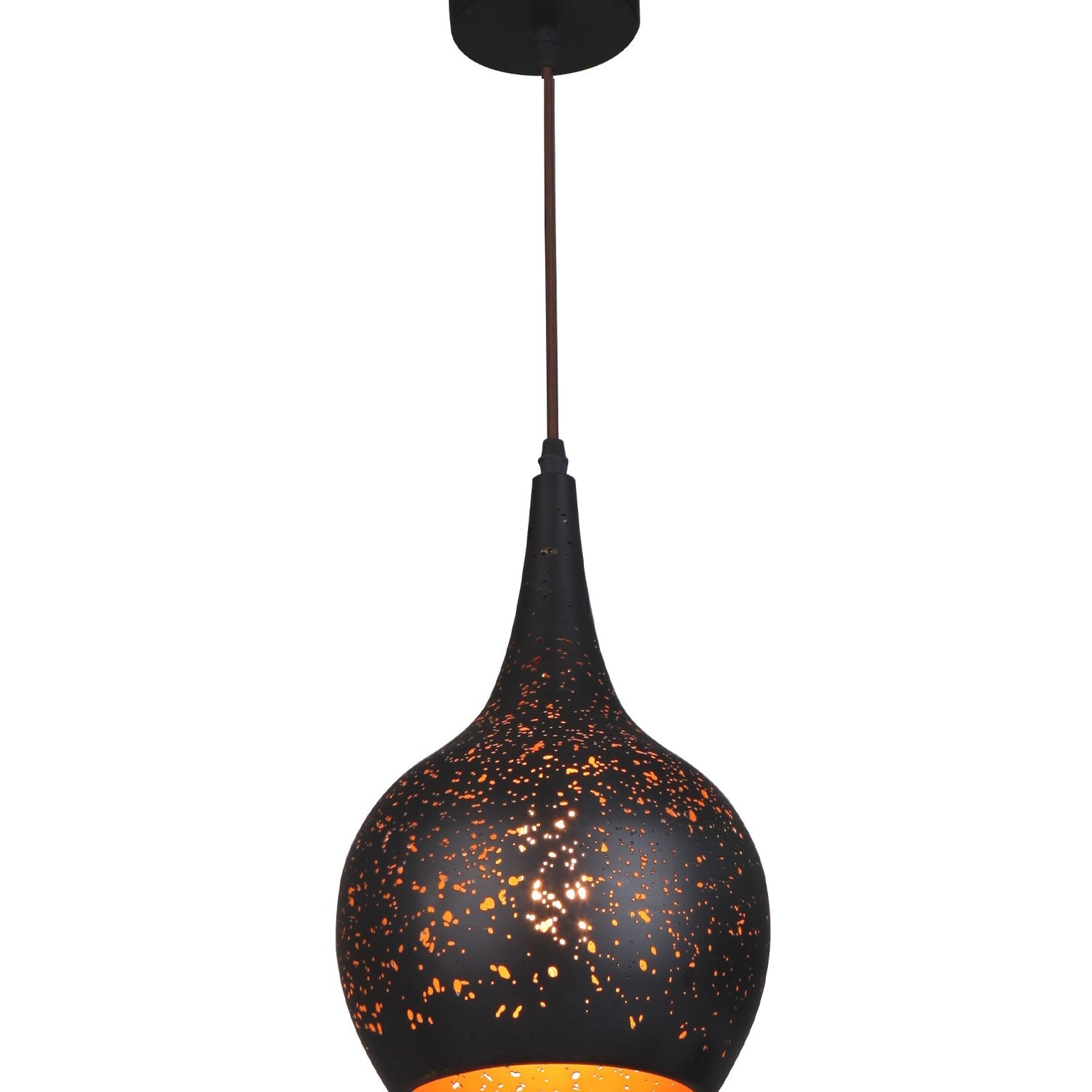 CELESTE: Bohemian Rustic Embossed Bell Shape Pendant Light