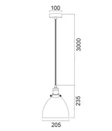 CEREMA: Interior White with Antique Brass & Black Highlight Ellipse Pendant Light