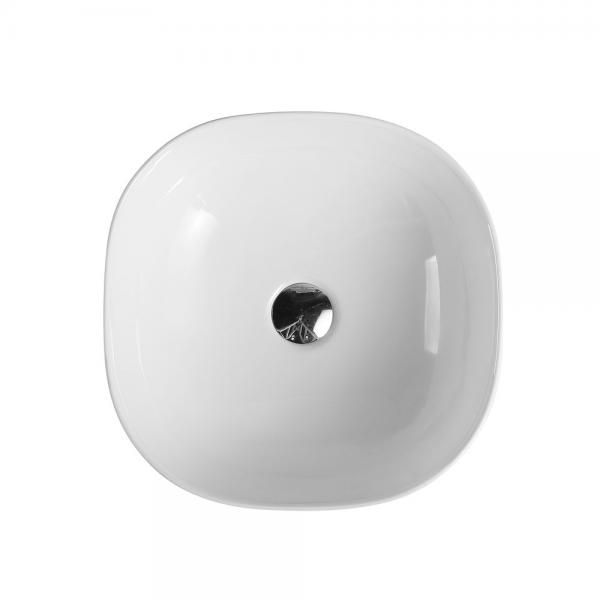 CHUR Round Counter Top Basin Touchline White 410mm