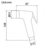Round Toilet Bidet Spray Head Specification Drawing
