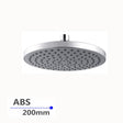 AQU Round Rainfall Shower Head 200mm Discontinued - Chrome
