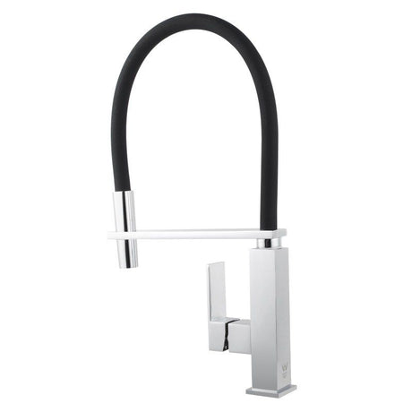 AQU Kitchen Sink Mixer Tap - Black & Chrome