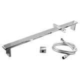 AQU Shower Rail Without Handheld Shower - Chrome