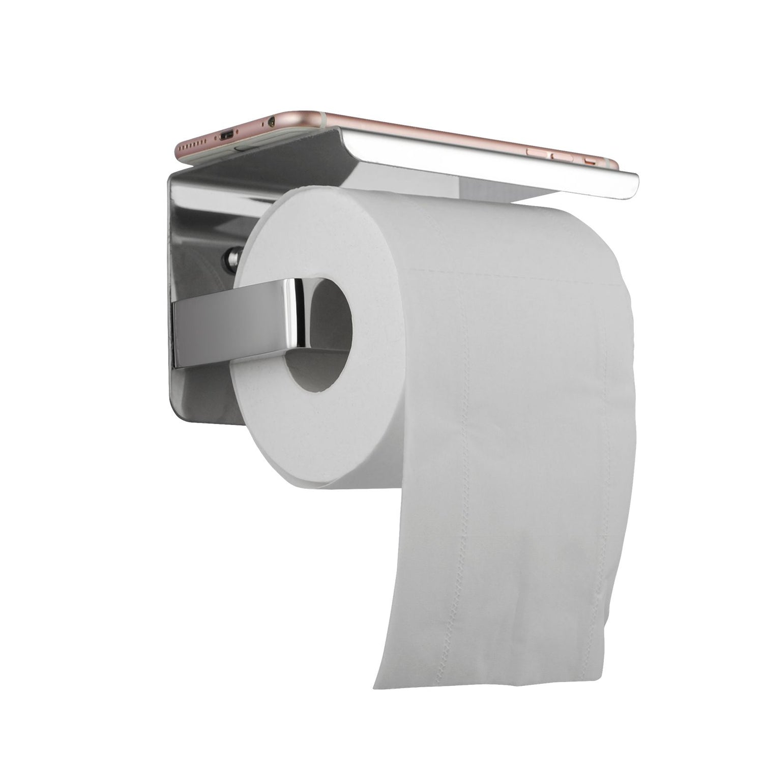 IVANO Toilet Paper Holder With Cover - Chrome