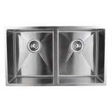 Double Bowl Handmade 304 Stainless Steel Sink 770x450mm
