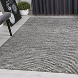 Nordic Charcoal Grey Reversible Wool Rug