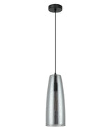 CHUVA: Smoke Black Glass with Rain Drop Effect Long Cone Shape Pendant Light