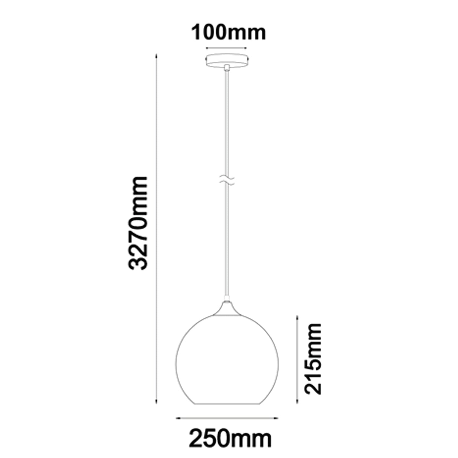 CHUVA: Smoke Black Glass with Rain Drop Effect Wine Glass Shape Pendant Light