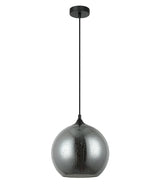 CHUVA: Smoke Black Glass with Rain Drop Effect Wine Glass Shape Pendant Light