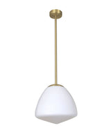CIOTOLA: Interior Tipped Medium Dome Frosted Glass Pendant Lights