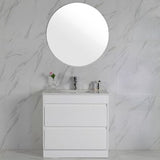 LEONA Freestanding Vanity Gloss White (All Sizes)