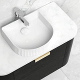 COOGEE Wall Hung Curve Vanity Black Oak