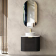COOGEE Wall Hung Curve Vanity Black Oak