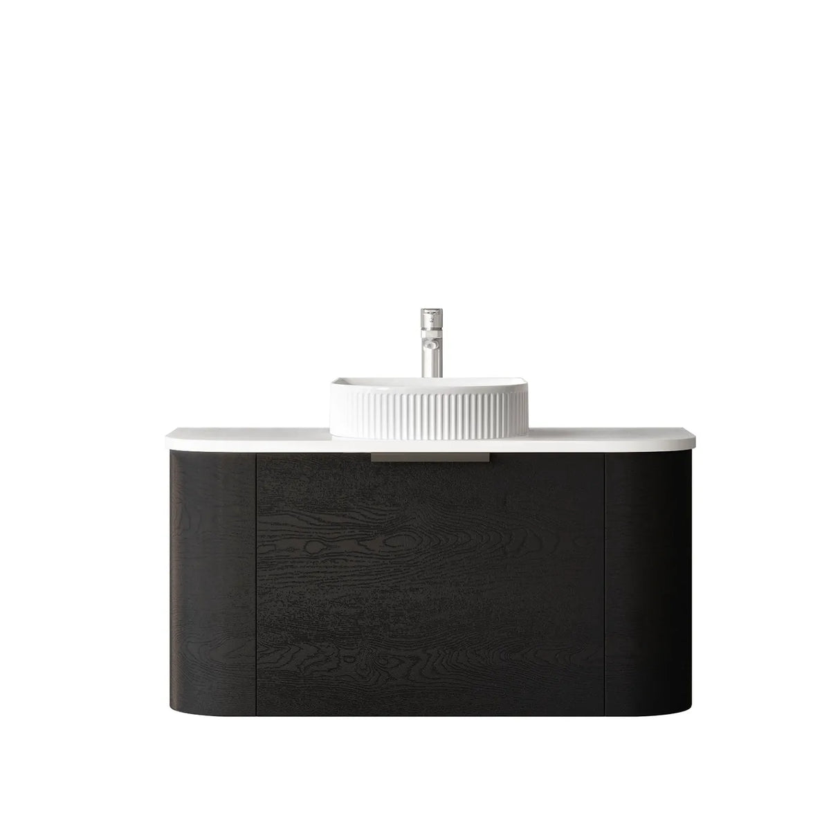 COOGEE Wall Hung Curve Vanity Black Oak