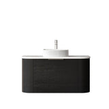 COOGEE Wall Hung Curve Vanity Black Oak