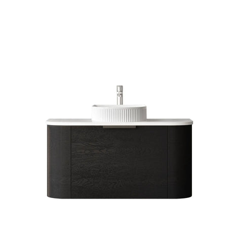 COOGEE Wall Hung Curve Vanity Black Oak