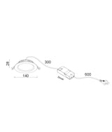 COSMOTRI: LED Tri-CCT Dimmable Fixed White Downlights IP20