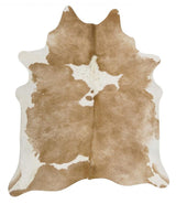 Natural Cow Hide Beige White