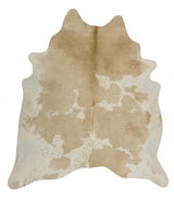Natural Cow Hide Beige White