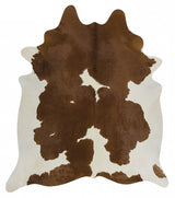 Natural Cow Hide Brown White
