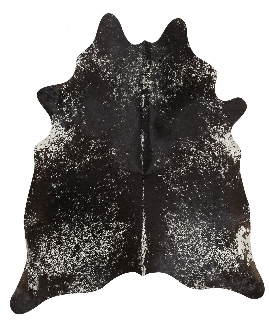 Natural Cow Hide Salt & Pepper Black