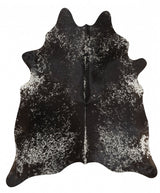 Natural Cow Hide Salt & Pepper Black