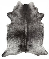 Natural Cow Hide Salt & Pepper Black