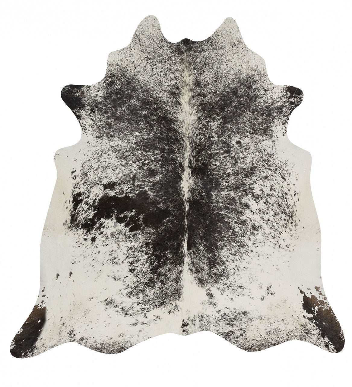 Natural Cow Hide Salt & Pepper Black