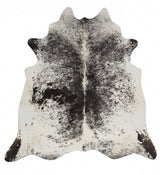 Natural Cow Hide Salt & Pepper Black
