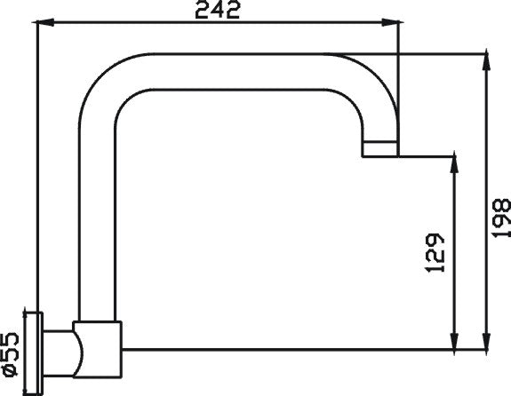 Ideal Swivel Wall Outlet (Brushed Gold)-6L