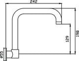 Ideal Swivel Wall Outlet (Brushed Nickel)