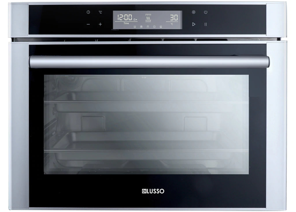 Freestanding Steam & Grill Oven - Silver/Black/Red Glass